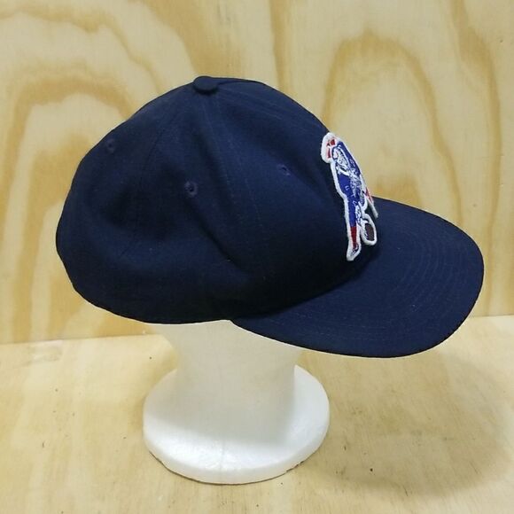 Vintage New England Patriots New Era NFL Vintage Blue Red Snapback Hat Ball Cap - Picture 2 of 7